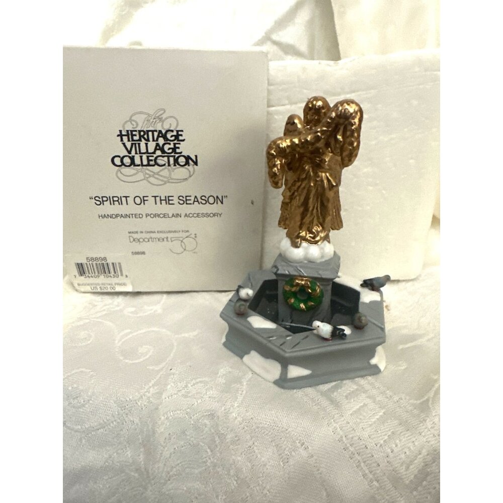 Dept 56 Heritage Village  "Spirit Of The‎ Season" Handpainted Porcelain Angel